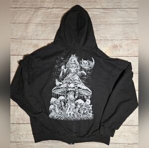 Vampire Freaks gothic Alice Down The Rabbit Hole zip up Hoodie sweatshirt